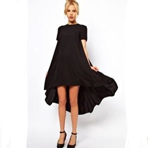 ASOS black high low dress